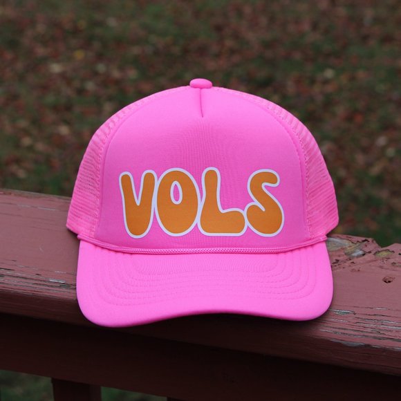 Hot Pink VOLS Trucker Hat University of Tennessee Hat - Picture 1 of 1